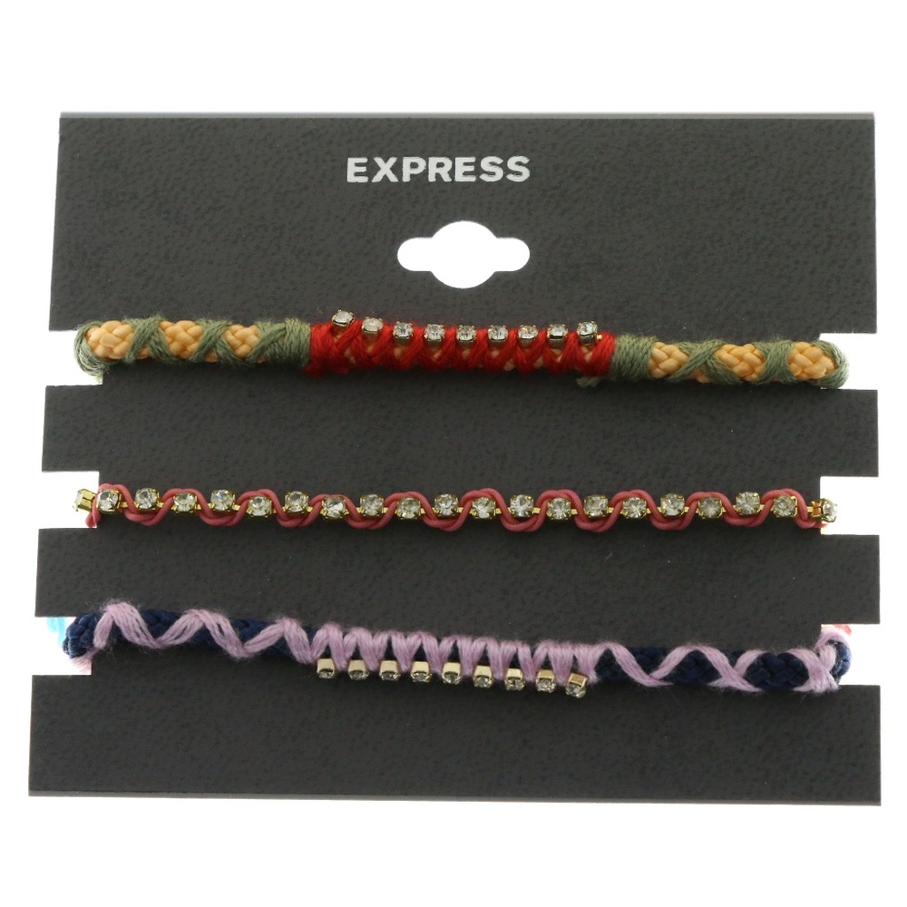 String Bracelets Bracelet-Set Multicolor/Clear NWT